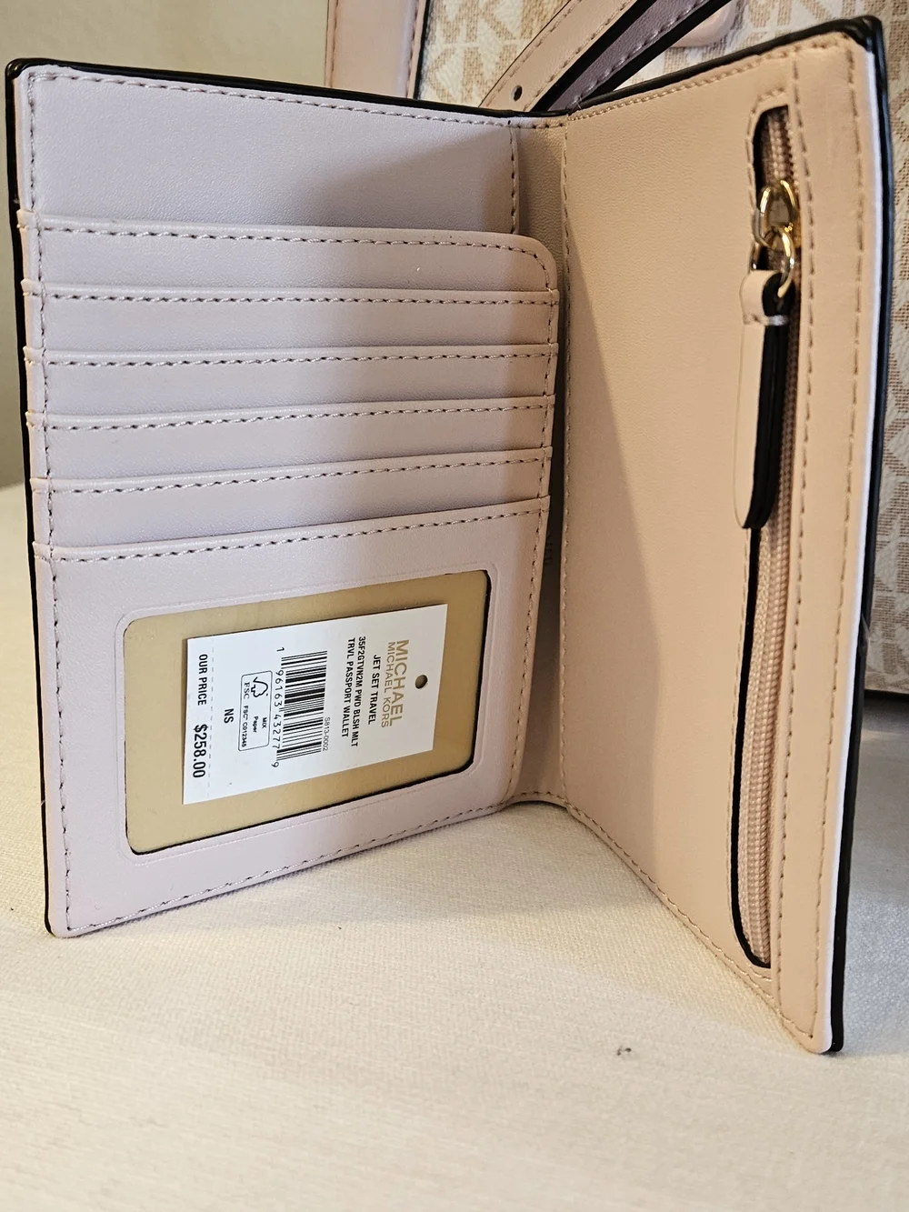 Michael Kors Blush and Cream Logo Satchel - Picture 4 of 11